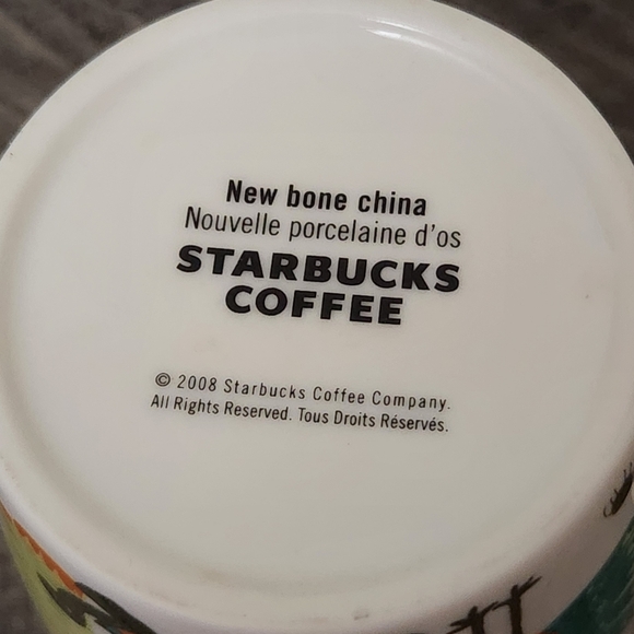 Starbucks 2008 Bone China Kids Baby Zoo Animals Coffee Mug Cup 8 oz Gift - Picture 6 of 6